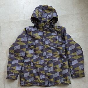 Geometric Pattern Hooded Jacket
